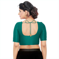 Vamas Mulbury Silk Round Neck Elbow Length Blouse
