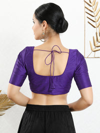 Vamas Mulbury Silk Round Neck Elbow Length Blouse