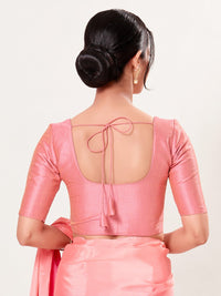 Vamas Mulbury Silk Round Neck Elbow Length Blouse