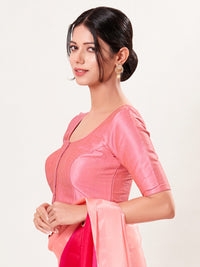 Vamas Mulbury Silk Round Neck Elbow Length Blouse