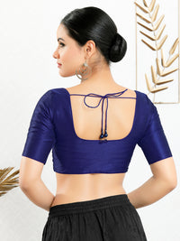 Vamas Mulbury Silk Round Neck Elbow Length Blouse