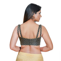 Embroidery Silk Strappy Blouse
