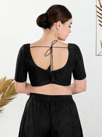 Shiny Shimmer Paan Neck Essential Festive Blouse
