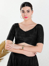 Shiny Shimmer Paan Neck Essential Festive Blouse
