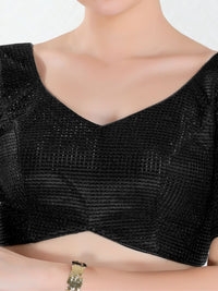 Shiny Shimmer Paan Neck Essential Festive Blouse