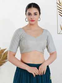 Shiny Shimmer Paan Neck Essential Festive Blouse