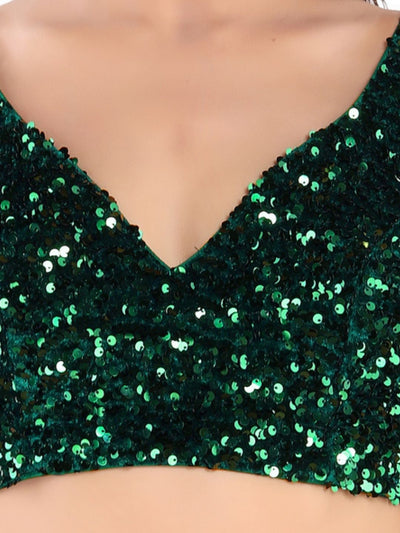 Partywear Special Sequence Velvet Blouse