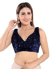 Partywear Special Sequence Velvet Blouse