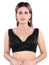 Shimmer Sleeveless Core Paan Neck Partywear Blouse