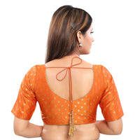 Brocade 4 Butti Round Neck Blouse